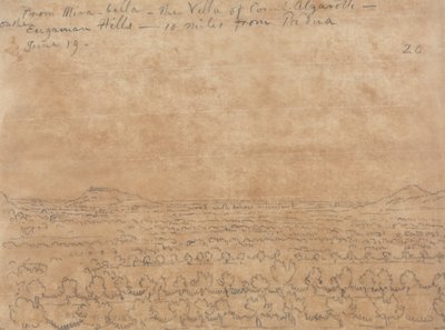 From Mirabella, the Villa of Count Algarotti on the Euganean Hills by John Robert Cozens